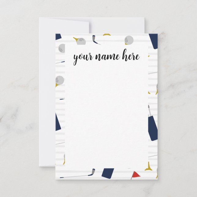Cartes pour notes de golf personnalisés (Devant)