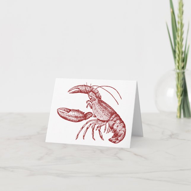 Cartes pour notes de homard (Devant)