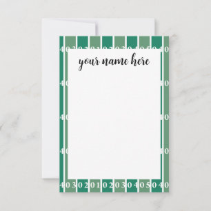 Cartes pour notes de terrain de football personnal