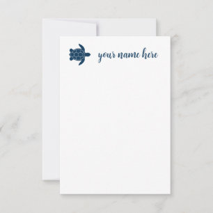 Cartes pour notes de tortues personnalisés