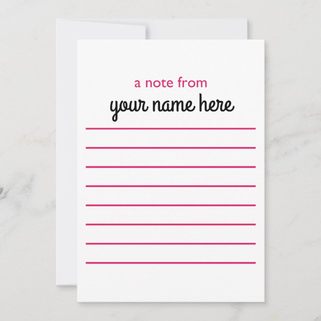 Cartes pour notes Linked pour filles (Devant)