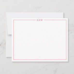 Cartes pour notes monogrammes