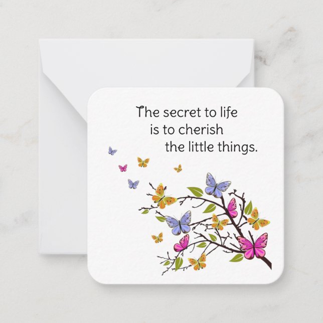 Cartes pour notes papillons (Devant)