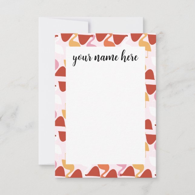 Cartes pour notes pélicans personnalisés (Devant)