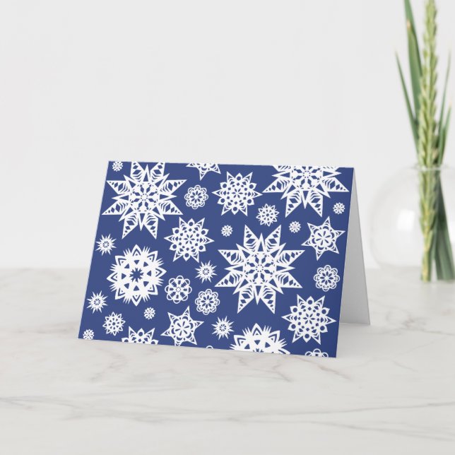 Cartes pour notes personnalisés des flocons de nei (Devant)