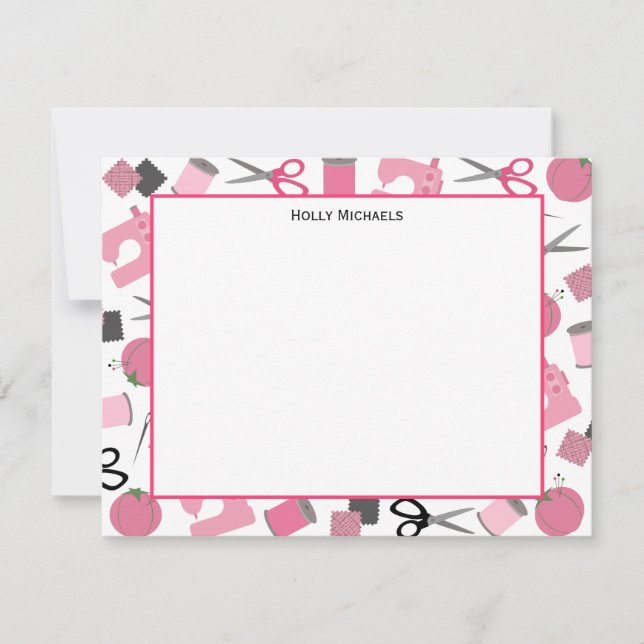 Cartes pour notes plats orientés de couture (Devant)