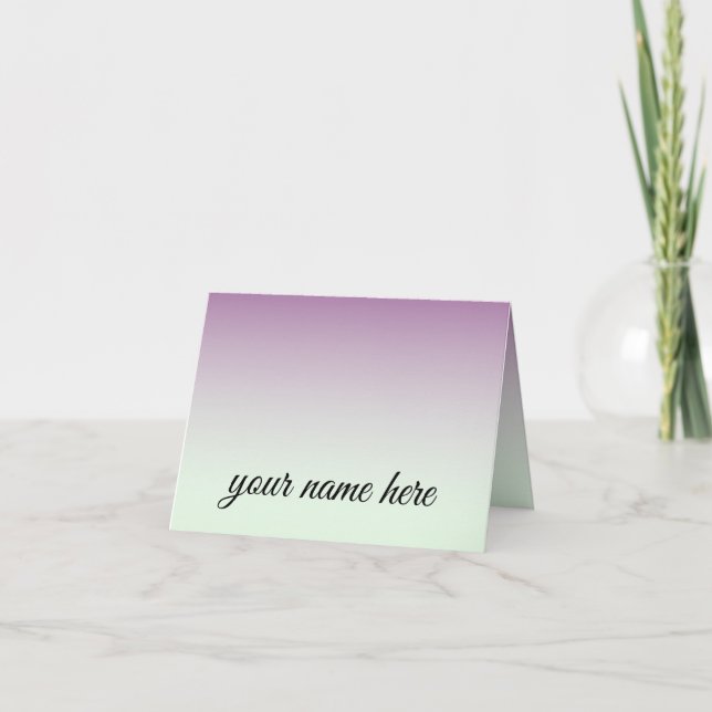 Cartes pour notes pliés Ombre personnalisés (Devant)
