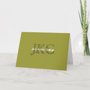 Cartes pour notes verts de logo d'affaires de