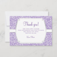 Cartes pourpres de Merci de parties scintillantes