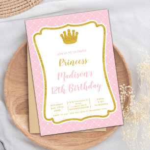 Cartes Princess Crown en forme rose