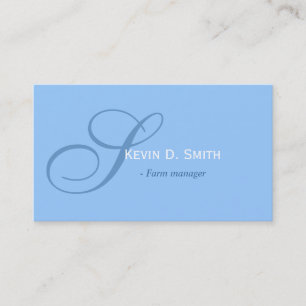 Cartes professionnelles bleues simples, simples et