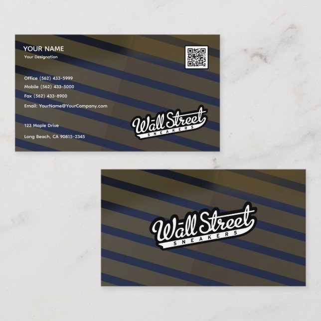 Cartes professionnelles modernes Luxe Gradient (Devant / Derrière)