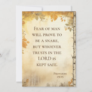 Cartes Proverbes 29:25 Peur de l'Homme Verset de l