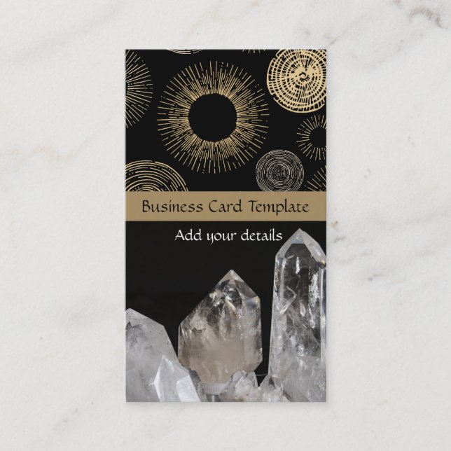 Cartes Reiki - Cristaux de quartz blanc Modèle (Devant)