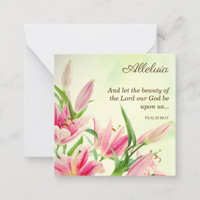 Cartes religieuses de Pâques - Sentiments Alleluia (Devant)