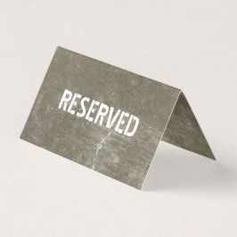 Cartes réservées de tente - béton