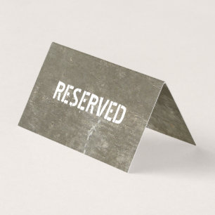 Cartes réservées de tente - béton