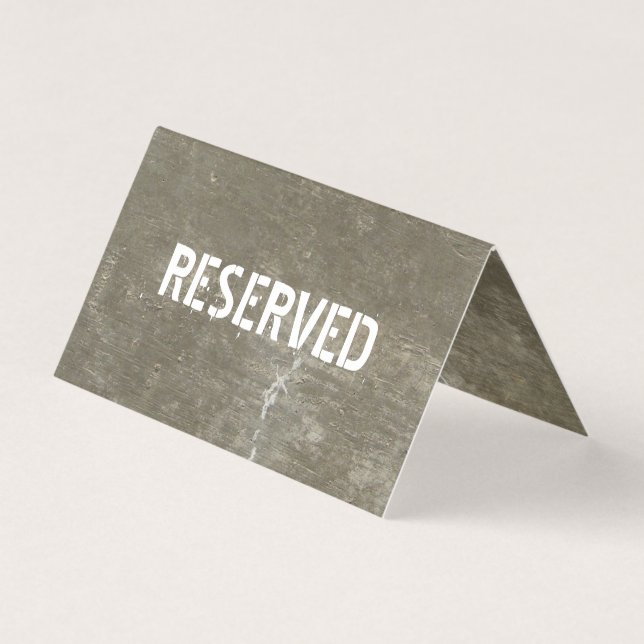 Cartes réservées de tente - béton (Devant)