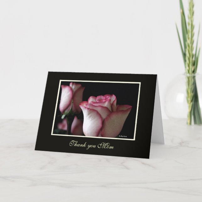 Cartes rose Merci (Devant)