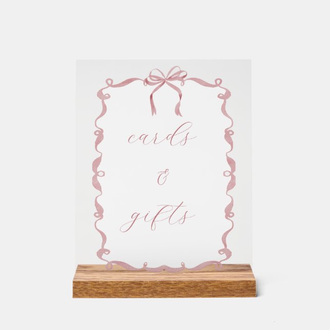Cartes roses et cadeaux pour Baby Shower ou enterr (Recto)
