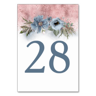 Cartes roses Gold et Dusty Blue