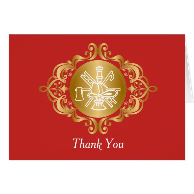 Cartes rouges élégantes de Merci de logo d'icône (Devant horizontal)