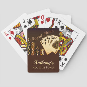 Cartes Royal Flush Poker Thème Personnalisé Carte de jeu