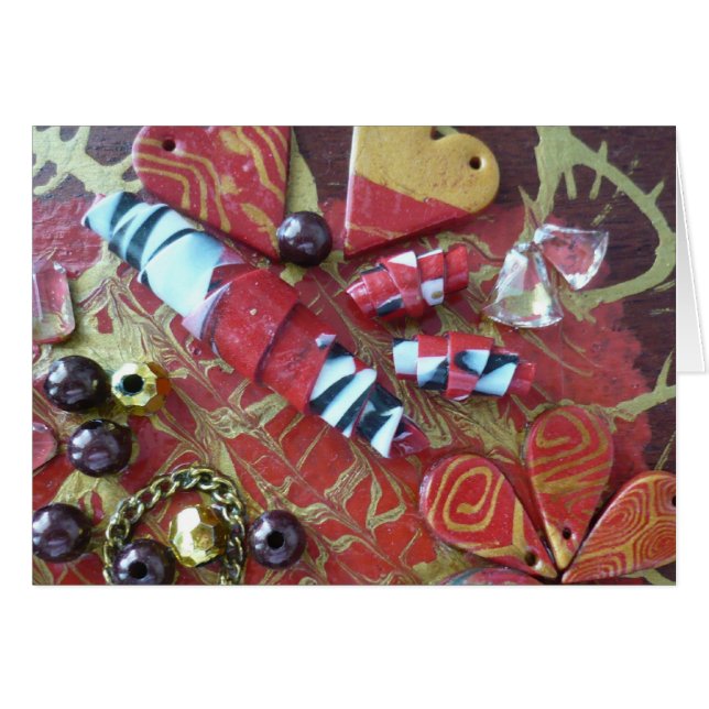 Cartes royales de rouge et d'or (Devant horizontal)