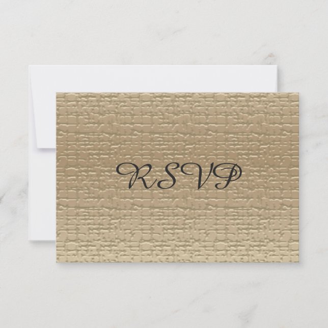 Cartes RSVP 50e anniversaire du Mariage, or (Devant)