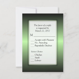 Cartes RSVP Apple Green Shine avec choix de menu