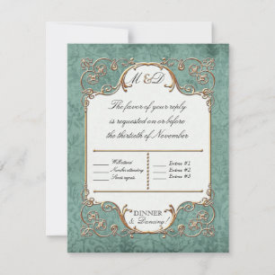 Cartes RSVP Art Nouveau Roaring 20s Style Déco