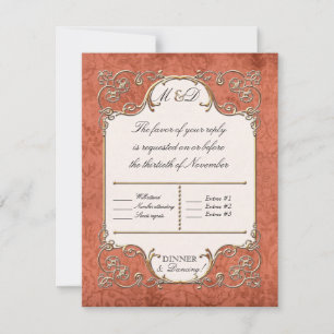 Cartes RSVP Art Nouveau Roaring 20s Style Déco