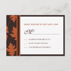 Cartes RSVP automne