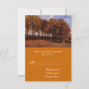 Cartes RSVP aux beaux-arts pour mariages de automn