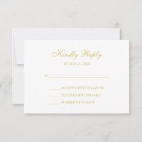 Cartes RSVP Blush Pink & Gold Script