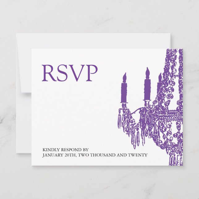 Cartes RSVP Chandelier (Devant)