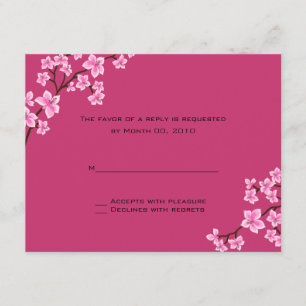Cartes RSVP Cherry Blossom