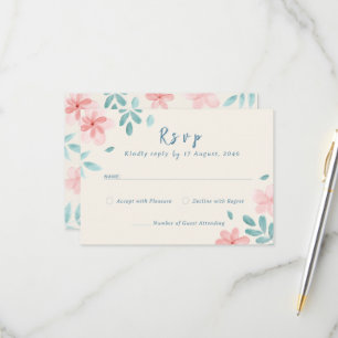 Cartes RSVP Chic Faire-part de mariage Aquarelle R