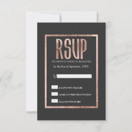 Cartes RSVP Chic Faux Rose Gold