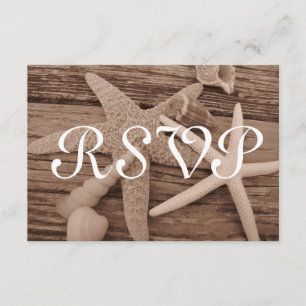 Cartes RSVP de collection Shell