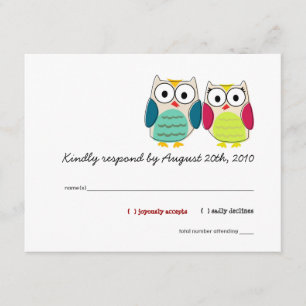 Cartes RSVP de Cute Owls