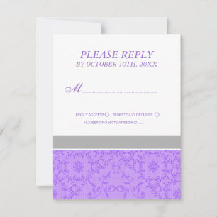Cartes RSVP de mariage