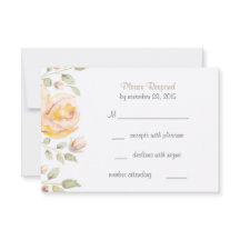 Cartes RSVP de mariage à l'aquarelle florale éléga