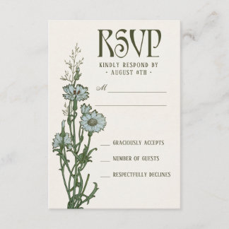 Cartes RSVP de mariage | Art Nouveau Floral