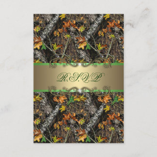 Cartes RSVP de Mariage de Camo Officielles