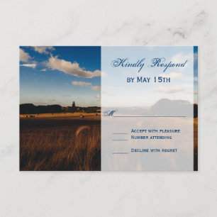 Cartes RSVP de mariage de Hay Bales de ferme rusti