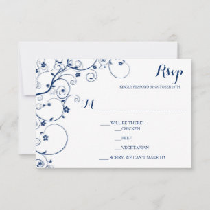 Cartes RSVP de mariage des vignes de la Marine