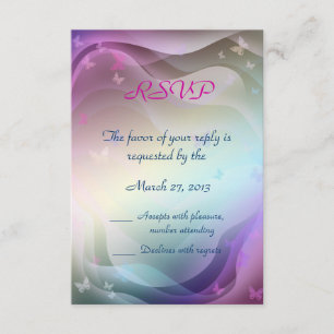 Cartes RSVP de mariage d'été