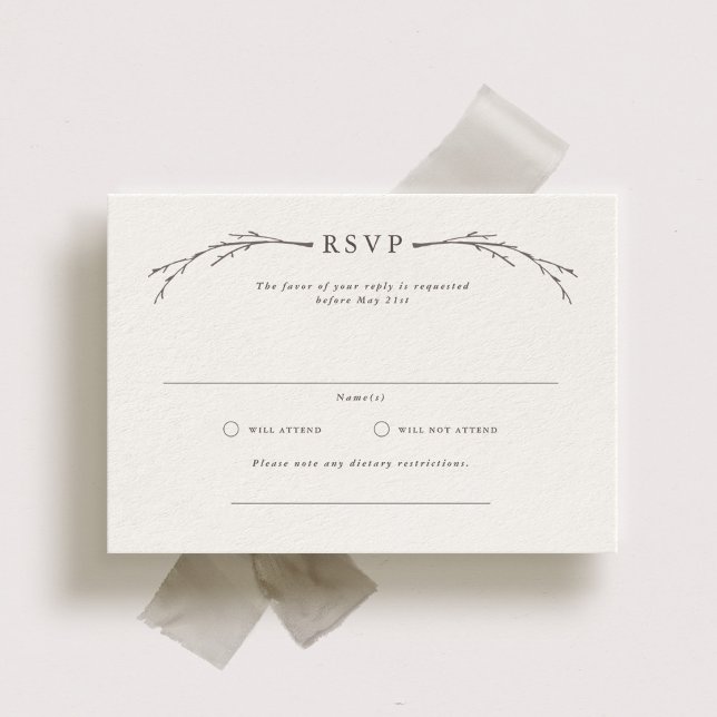 Cartes RSVP de mariage forestier élégantes (Créateur téléchargé)