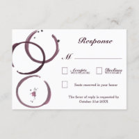 Cartes RSVP de mariage pour vin rustique
